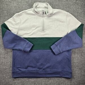 Onward Reserve 1/4 Zip Pullover XXL 2XL Gray Green Navy Colorblock Performance